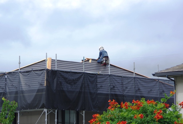 スレート屋根　工法